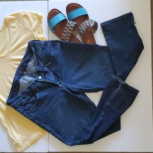 Jag cropped medium wash jeans, sz 4